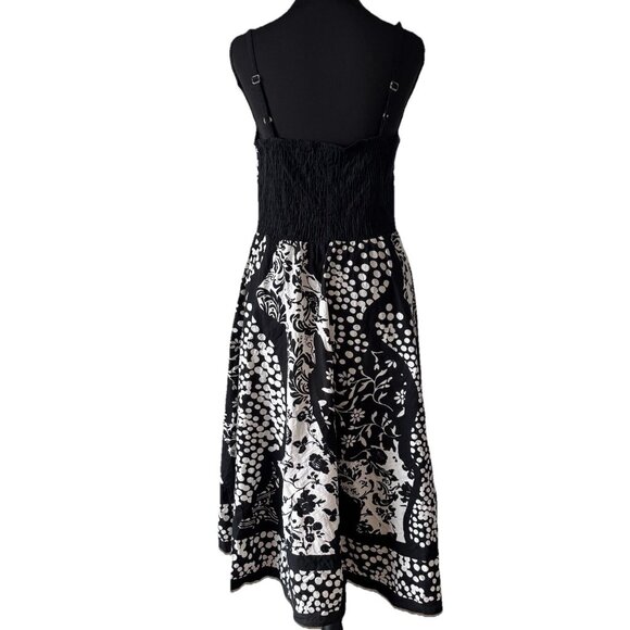 Vintage Y2K Mlle Gabrielle Midi Babydoll Dress Sz Large Floral Beaded Fairy Boho - Picture 11 of 15